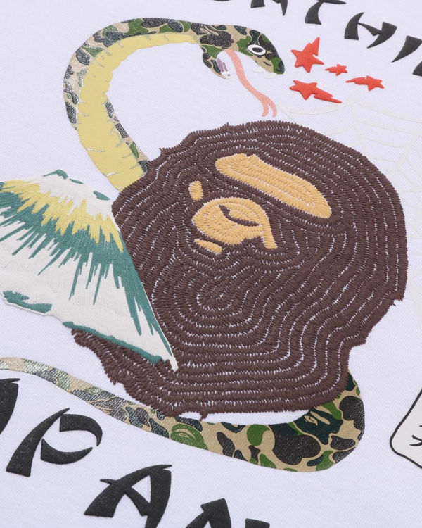 Bape Japanese Culture Tricko Panske Biele | SK-4857
