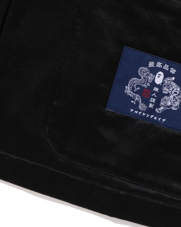 Bape Japanese Motif Loose FIt China Bundy Panske Čierne | SK-8764