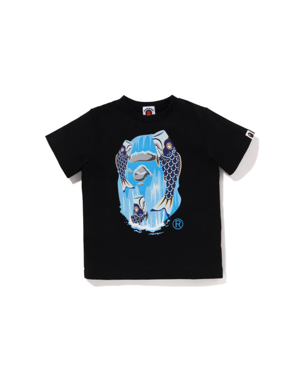 Bape Koinobori Waterfall Ape Head Tricko Detske Čierne | SK-1426