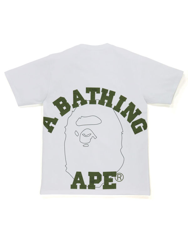 Bape Line 1st Camo Face Tricko Panske Biele | SK-0476