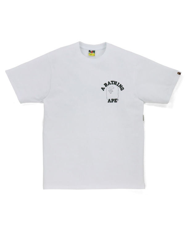 Bape Line 1st Camo Face Tricko Panske Biele | SK-0476