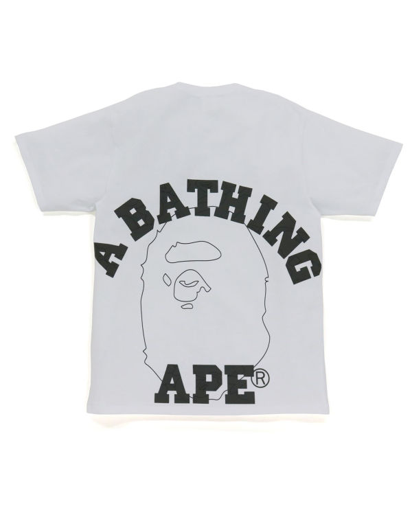 Bape Line 1st Camo Face Tricko Panske Biele | SK-6372