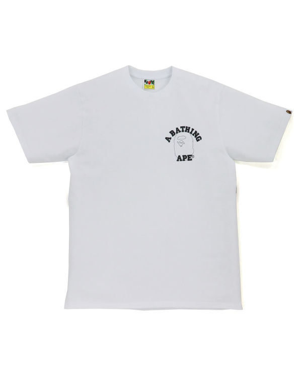 Bape Line 1st Camo Face Tricko Panske Biele | SK-6372