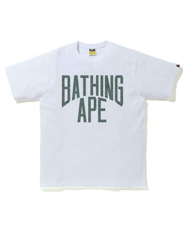 Bape Line 1st Camo NYC Logo Tricko Panske Biele | SK-7053