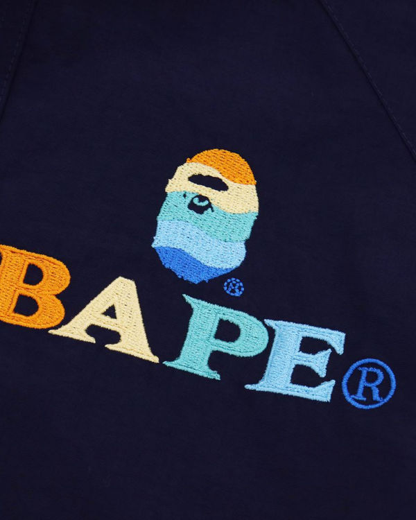 Bape Logo Embroidery Overs Bundy Damske Námornícka Modrá Modre | SK-6714