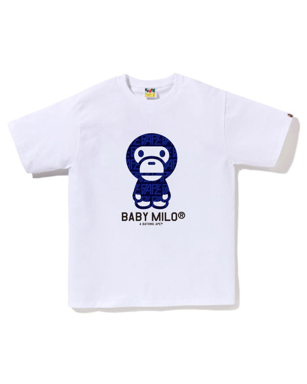 Bape Logo Monogram Milo Tricko Panske Biele | SK-2356