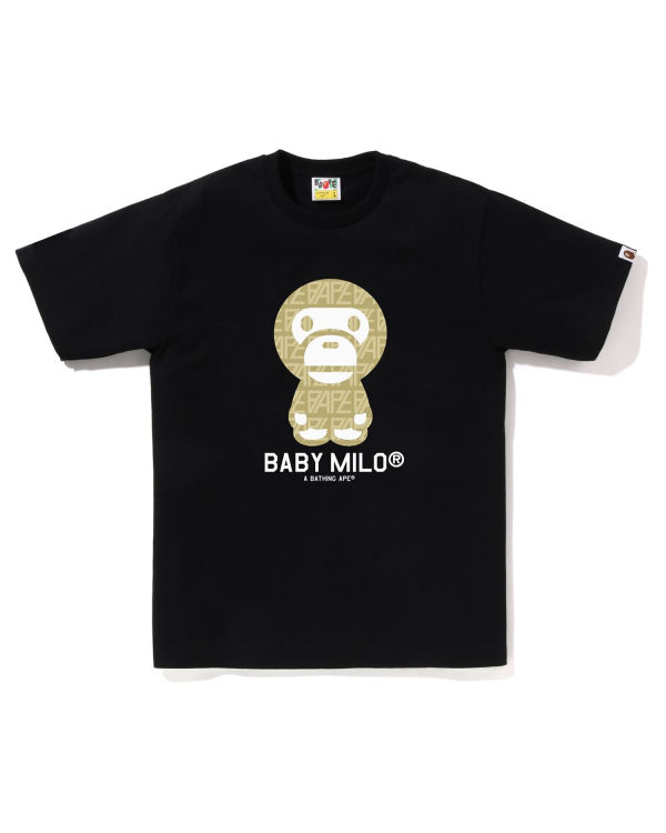 Bape Logo Monogram Milo Tricko Panske Čierne | SK-1206