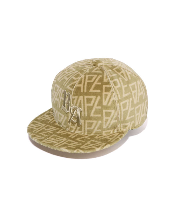 Bape Logo Monogram Velour Caps Panske Béžové | SK-3540