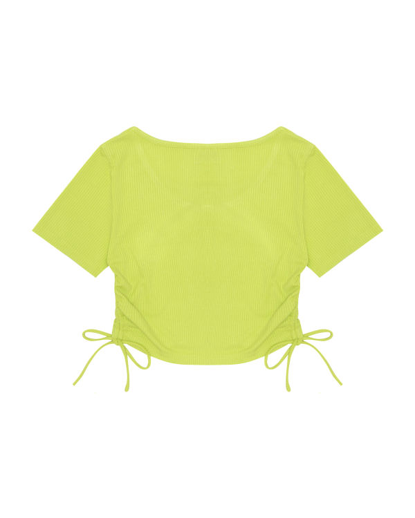 Bape Logo drawstring cropped Blúzky Damske Svetlo Zelene | SK-0815