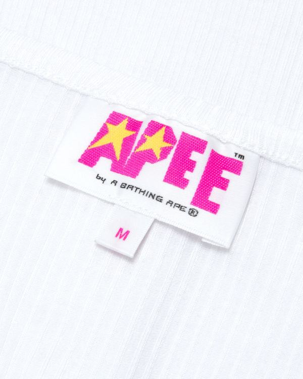 Bape Logo drawstring cropped Blúzky Damske Biele | SK-2785