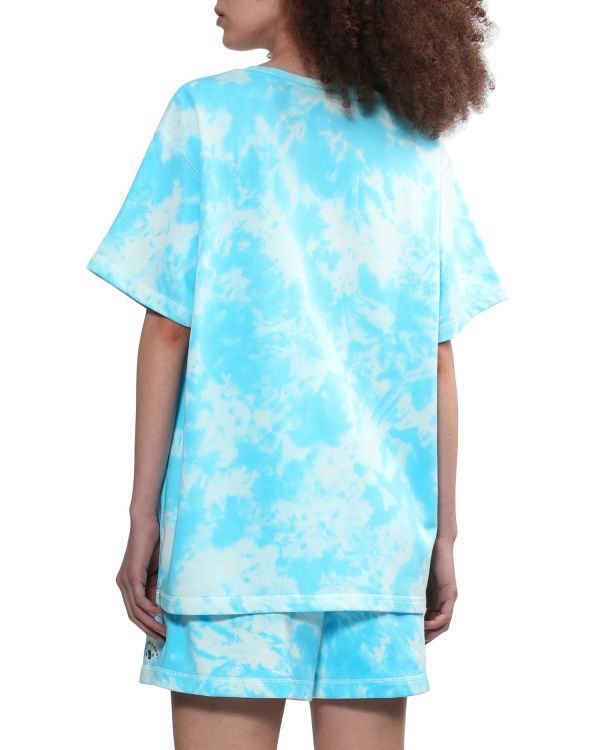 Bape Logo-dye Tricko Damske Modre | SK-5602