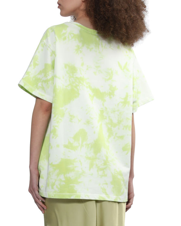 Bape Logo-dye Tricko Damske Svetlo Zelene | SK-2165