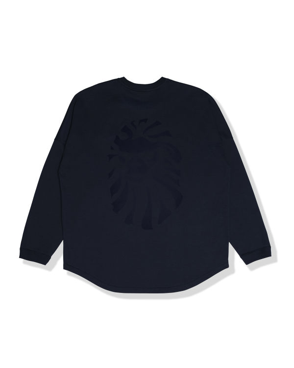Bape Logo print long sleeve Tricko Panske Námornícka Modrá Modre | SK-4371