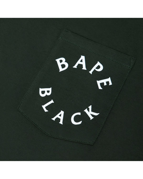 Bape Logo print long sleeve Tricko Panske Tmavo Zelene | SK-6798