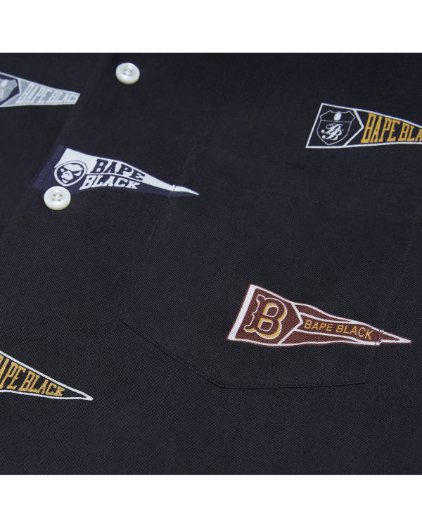 Bape Logo print short sleeve Kosele Panske Čierne | SK-9012