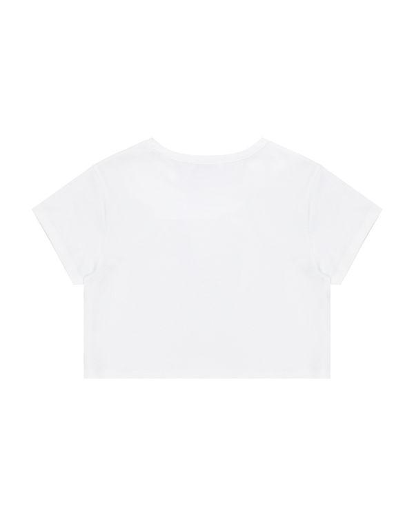 Bape Logo printed slim cut Tricko Damske Biele | SK-0973