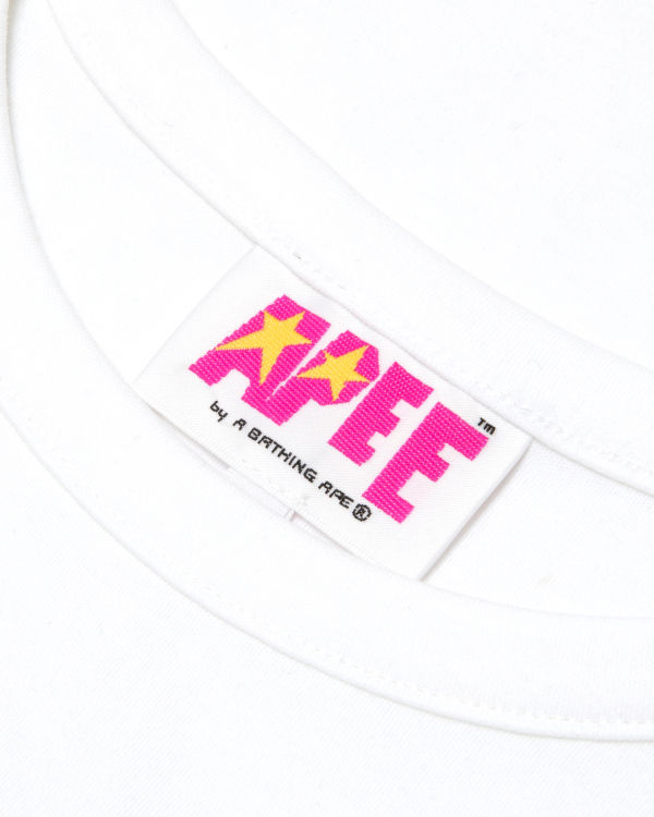 Bape Logo printed slim cut Tricko Damske Biele | SK-0973