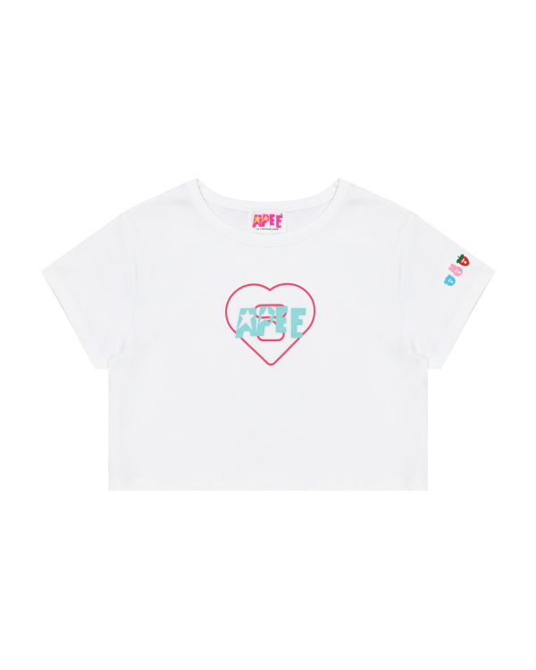 Bape Logo printed slim cut Tricko Damske Biele | SK-0973