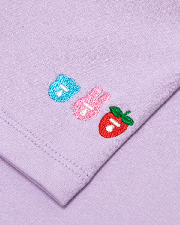Bape Logo printed slim cut Tricko Damske Nachový | SK-6740