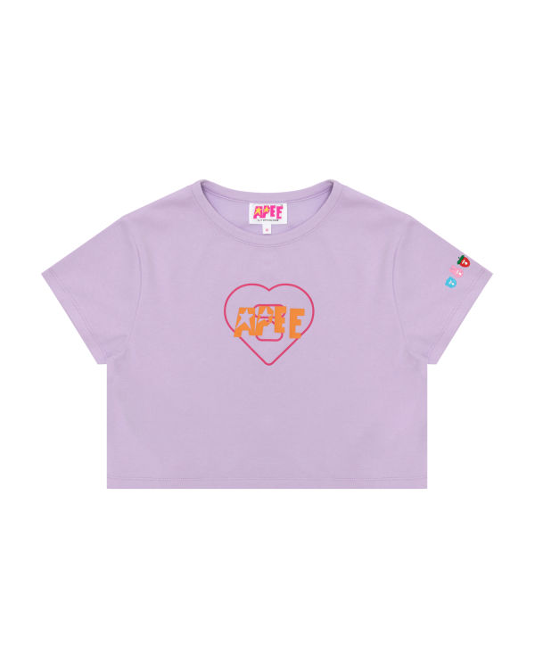 Bape Logo printed slim cut Tricko Damske Nachový | SK-6740