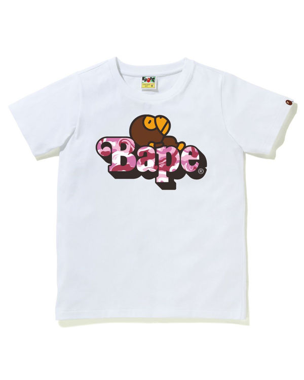Bape Marble Camo Milo On Tricko Detske Biele | SK-9142
