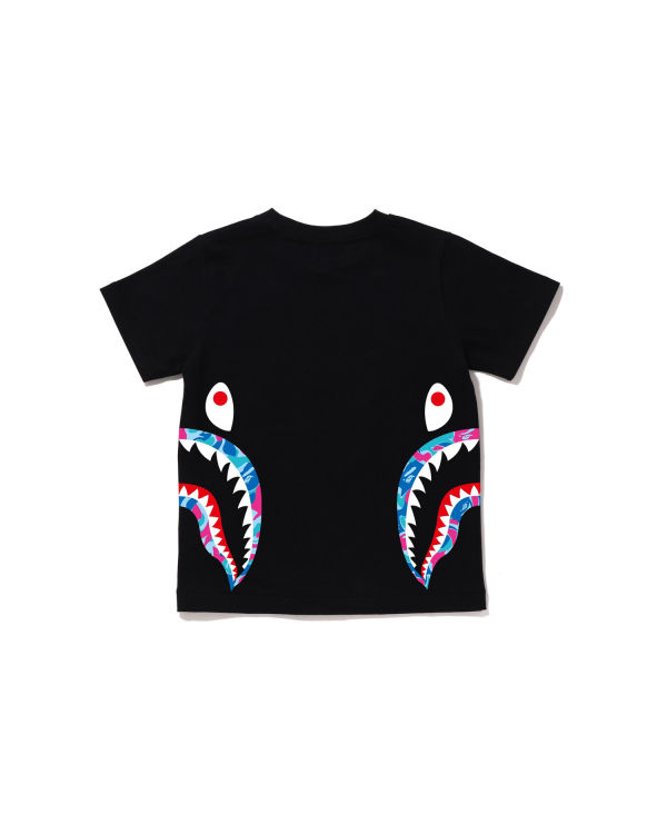 Bape Marble Camo Side Shark Tricko Detske Čierne | SK-4916