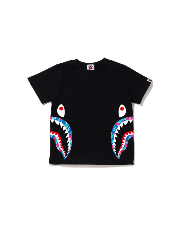 Bape Marble Camo Side Shark Tricko Detske Čierne | SK-4916
