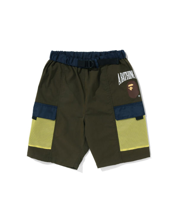 Bape Mesh Pocket Sortky Detske Tmavo Zelene | SK-2679