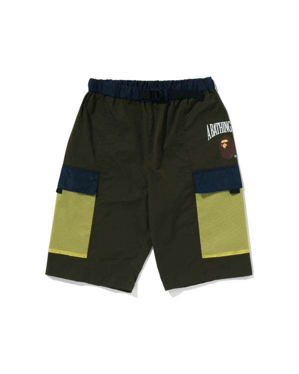 Bape Mesh Pocket Sortky Detske Tmavo Zelene | SK-6527