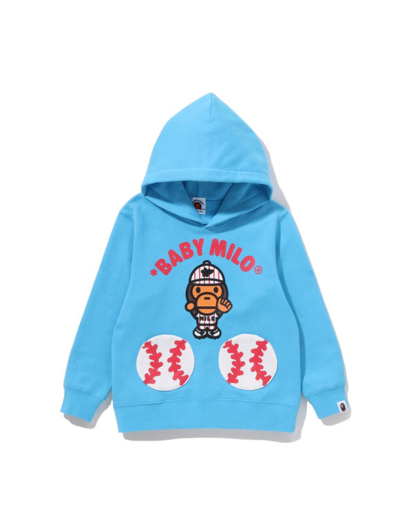Bape Milo Baseball Pullover Mikiny S Kapucňou Detske Modre | SK-1423