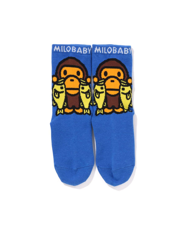 Bape Milo Black Bass Ponozky Detske Modre | SK-3496
