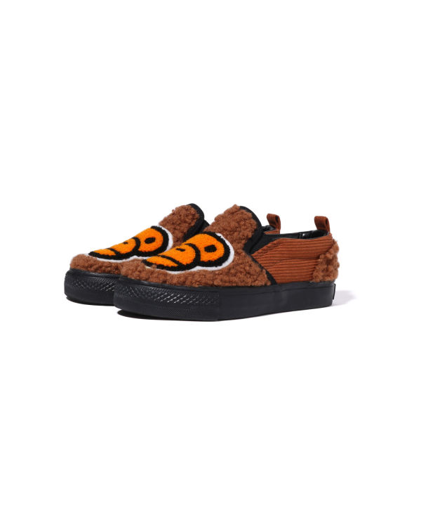 Bape Milo Boa Slip On Detske Hnede | SK-8029