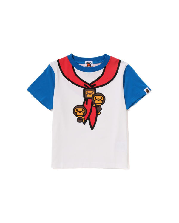 Bape Milo Boy Scout Chief Print Tricko Detske Modre | SK-7643