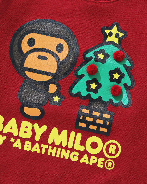 Bape Milo Christmas Tree Crewneck Mikiny Detske Svetlo Červené | SK-0928