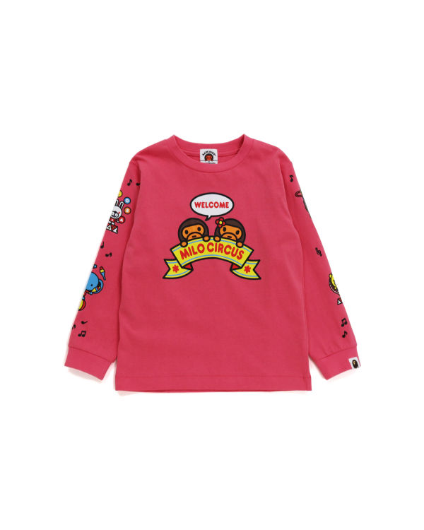 Bape Milo Circus L/S Tricko Detske Ruzove | SK-7453