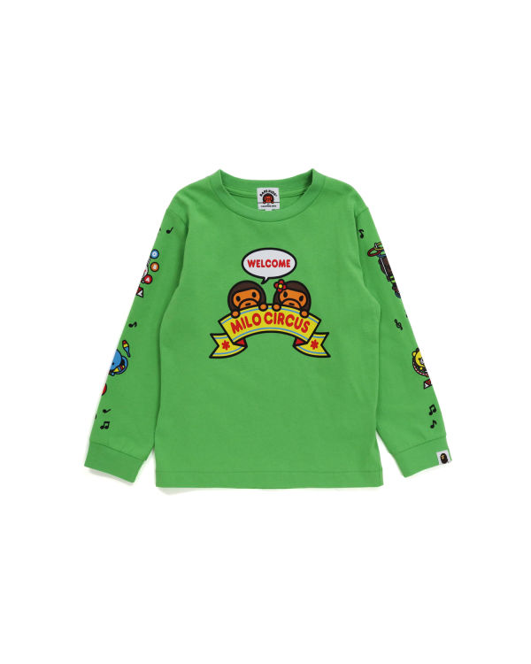 Bape Milo Circus L/S Tricko Detske Zelene | SK-3794