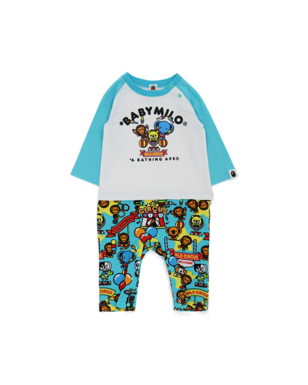 Bape Milo Circus L/S romper Body Detske Modre | SK-6872