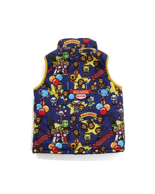 Bape Milo Circus Reversible Vesty Detske Modre | SK-4618
