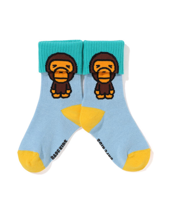 Bape Milo Cuffs Ponozky Detske Svetlo Modre | SK-3967
