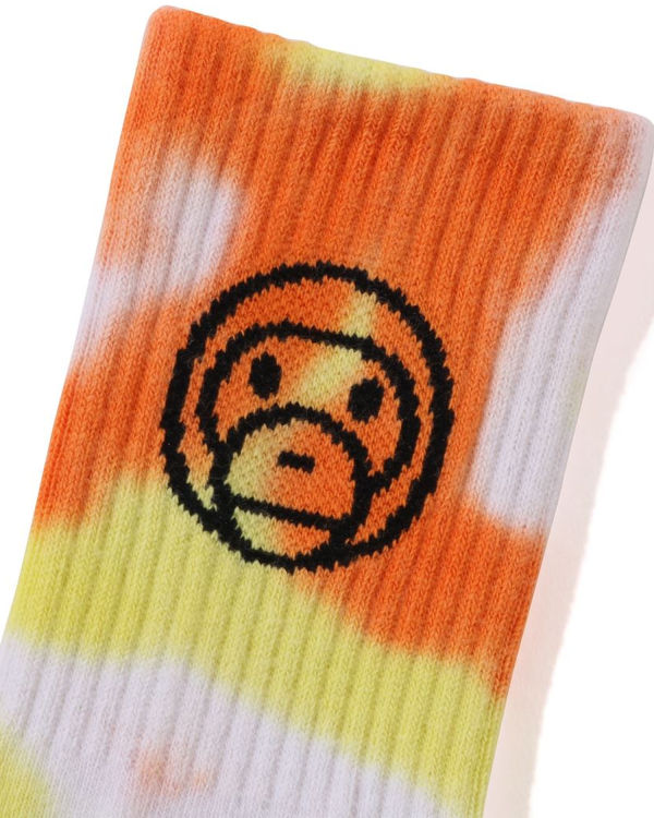 Bape Milo Dyed Rib Ponozky Detske Oranžové | SK-2753
