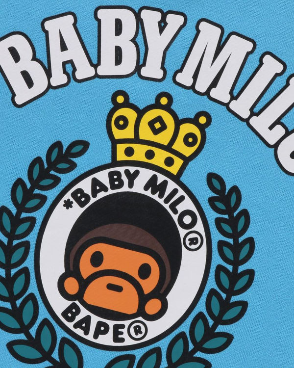 Bape Milo Emblem Crewneck Mikiny Detske Modre | SK-7819