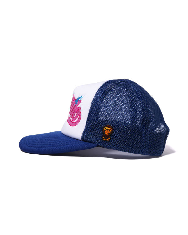 Bape Milo Embroidery Mesh Caps Damske Modre | SK-7341