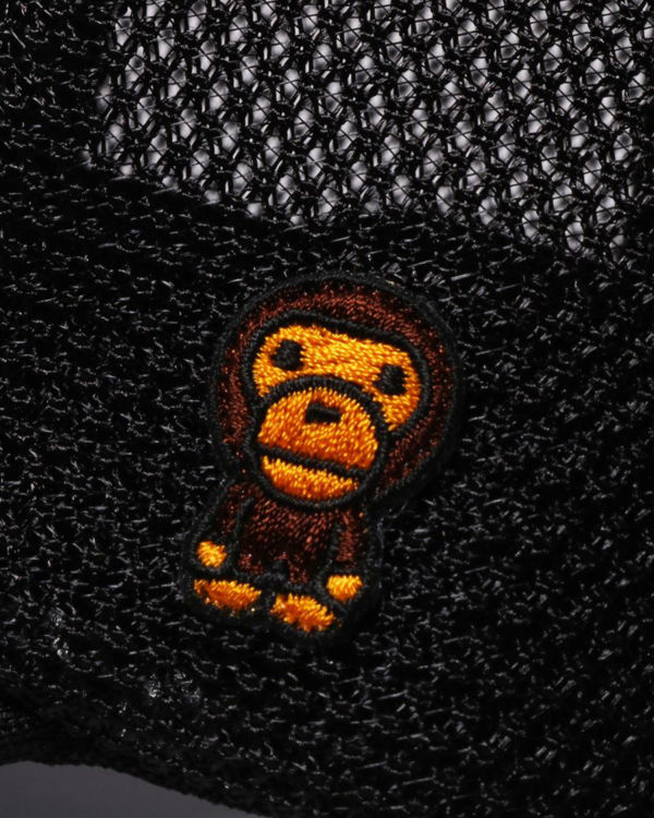 Bape Milo Embroidery Mesh Caps Damske Čierne | SK-9078