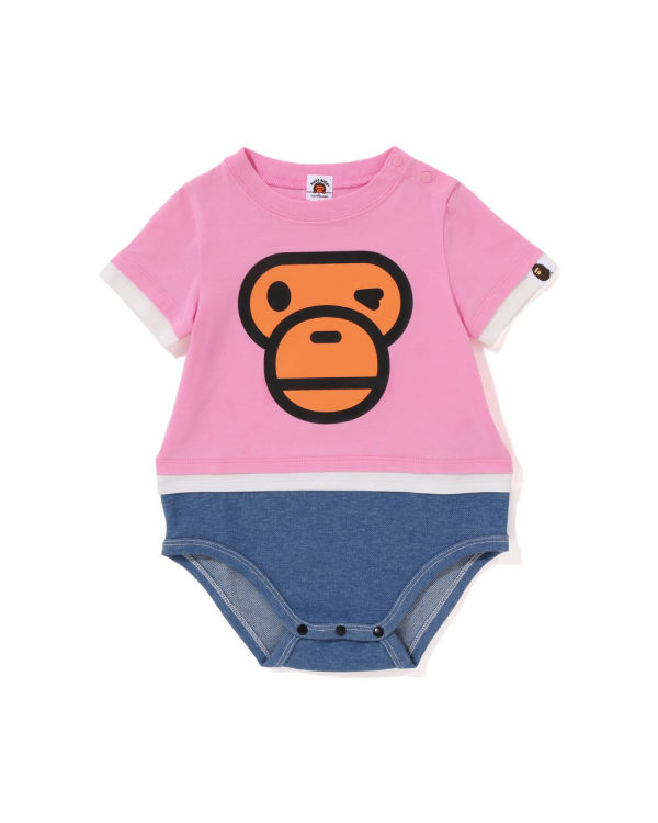 Bape Milo Face Layered Body Detske Ruzove | SK-5123
