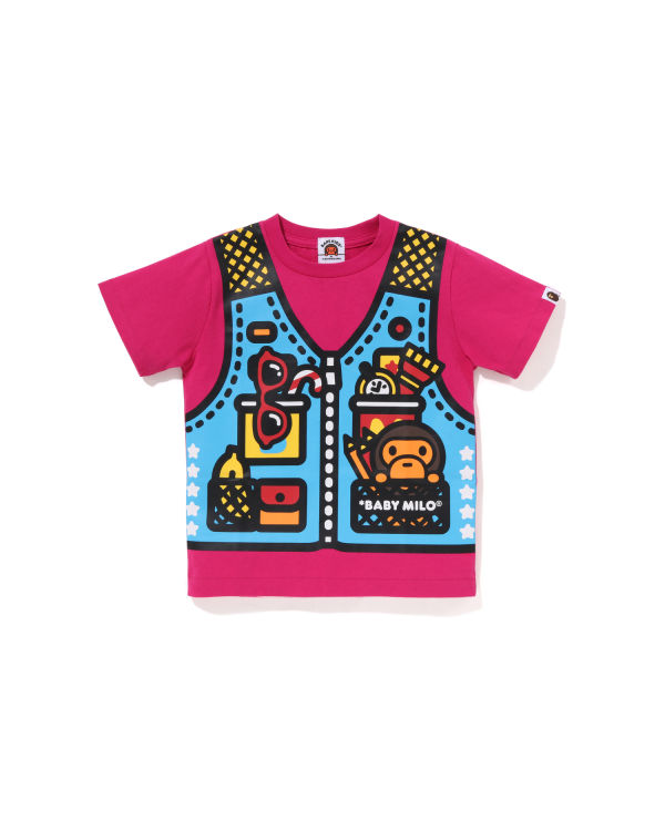 Bape Milo Fishing Print Tricko Detske Ruzove | SK-7682