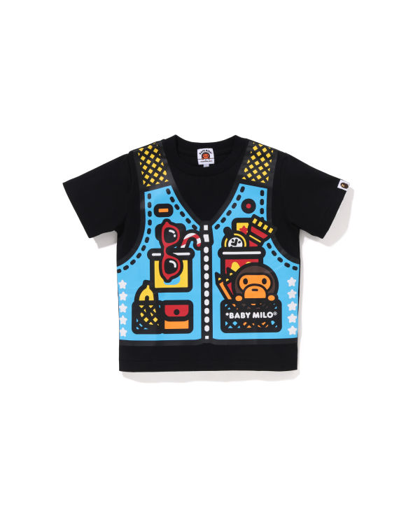 Bape Milo Fishing Print Tricko Detske Čierne | SK-0965