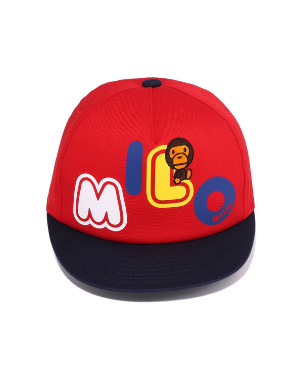 Bape Milo Font Caps Detske Svetlo Červené | SK-1796