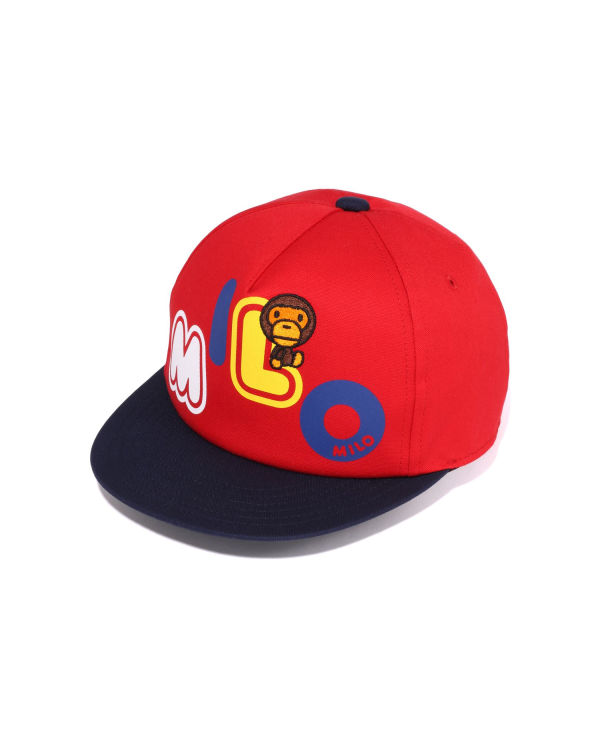 Bape Milo Font Caps Detske Svetlo Červené | SK-1796
