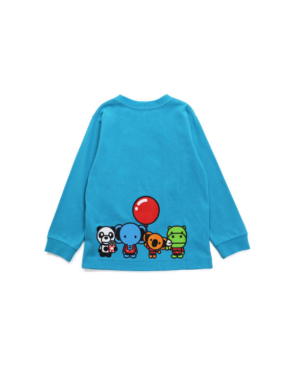 Bape Milo & Friends L/S Tricko Detske Modre | SK-4307