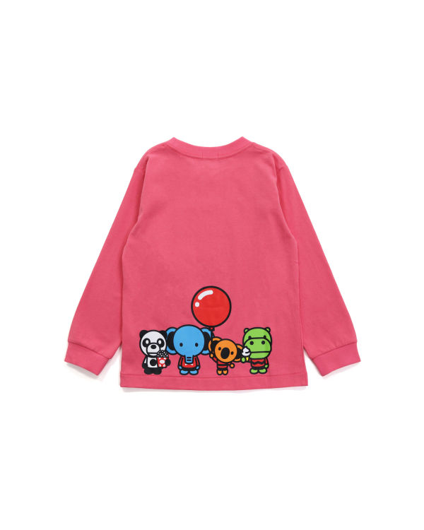 Bape Milo & Friends L/S Tricko Detske Ruzove | SK-7624